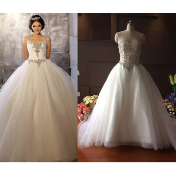Crystal Bodice Ball Gown Wedding Dress